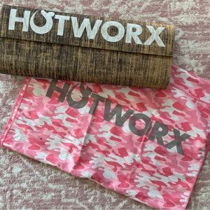 HOTWORX Pink and Brown Towel Set